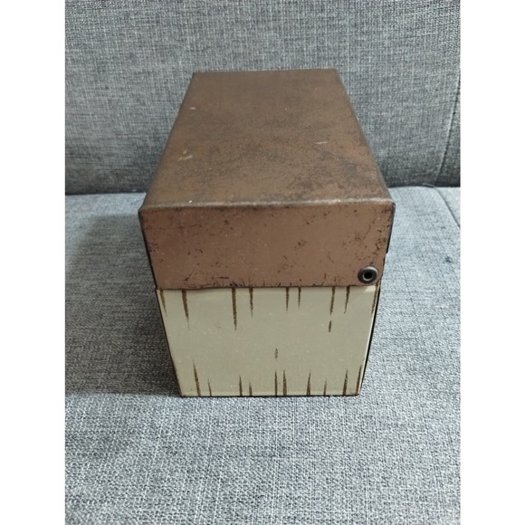 Vtg Recipe Receipt Tin Colonial Eagle Teapot Coffee Grinder Rustic USA (1) - Picture 3 of 8